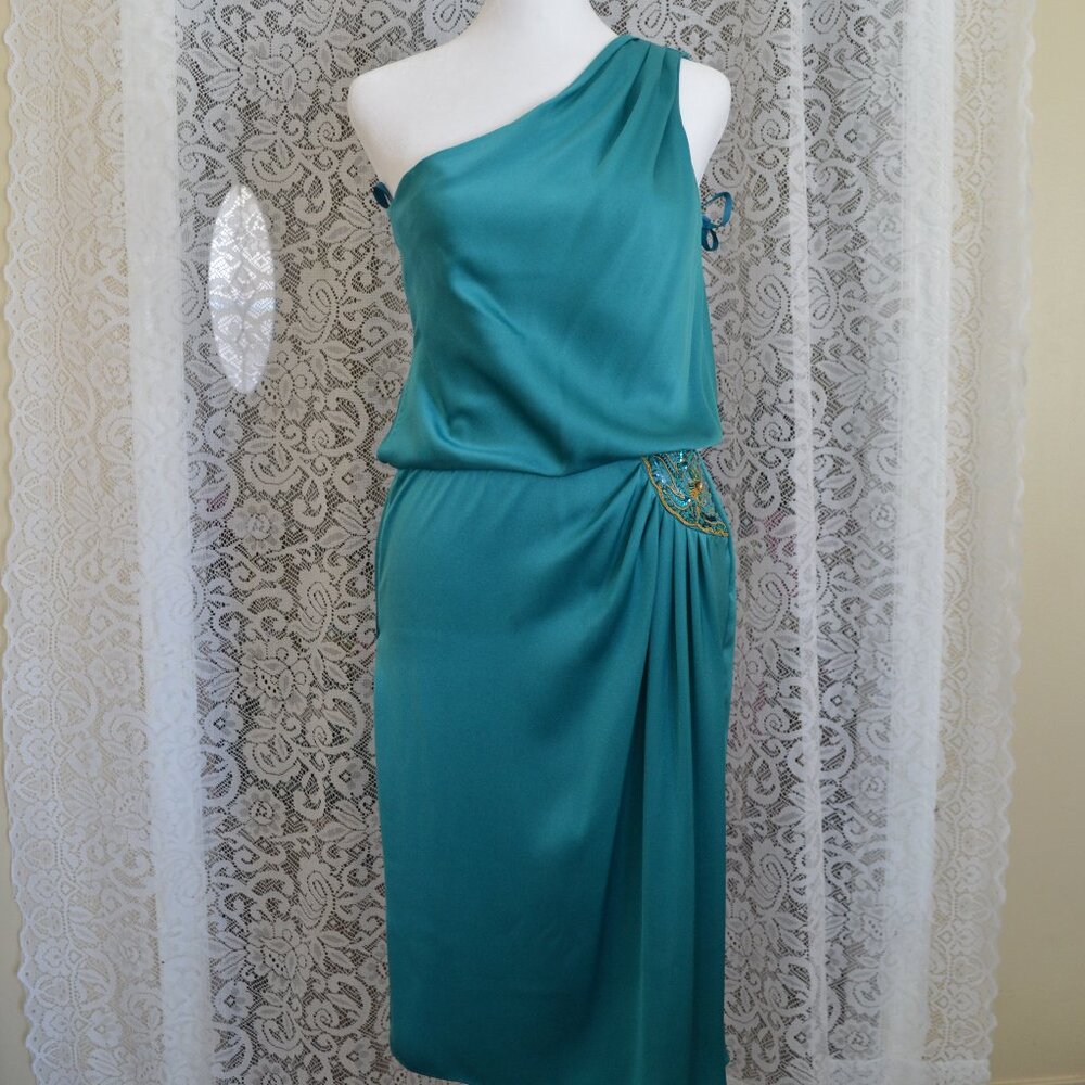 Vintage Teal One Should Cocktail Dress